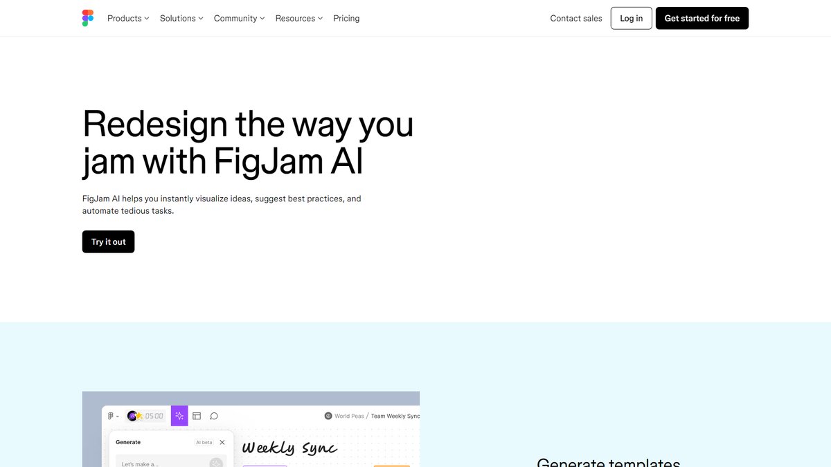 智人AI工具导航 - FigJam AI | AI智能白板协作神器
