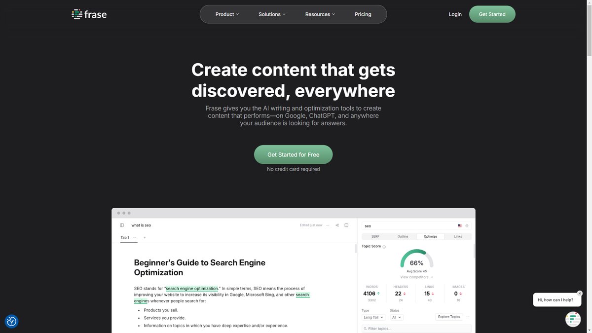 智人AI工具导航 - Frase.io | AI驱动的SEO内容优化与研究平台