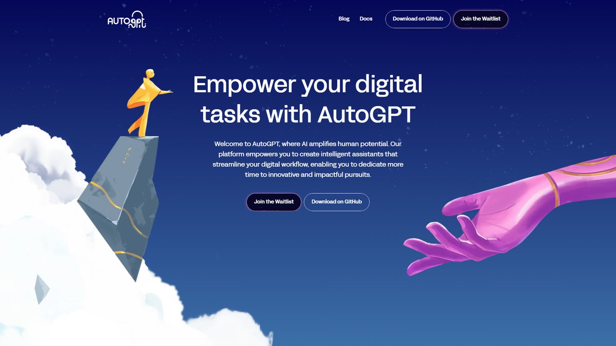 智人AI工具导航 - AutoGPT | 开创性AI代理平台
