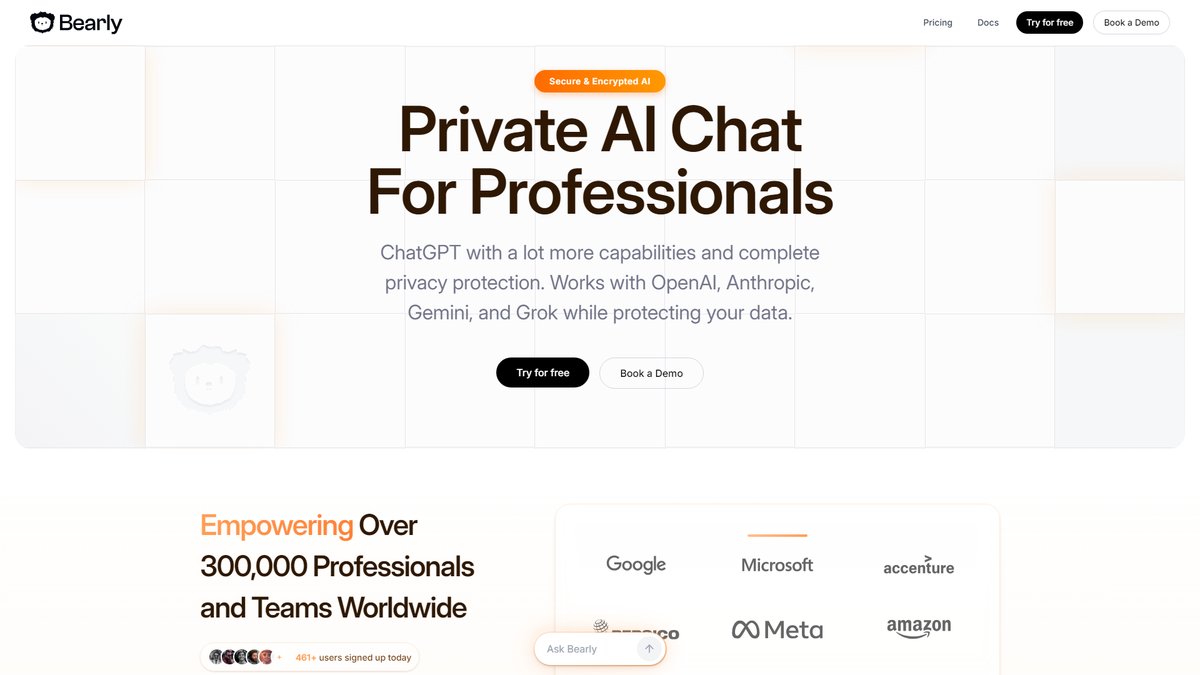 智人AI工具导航 - Bearly.ai | 桌面AI生产力工具