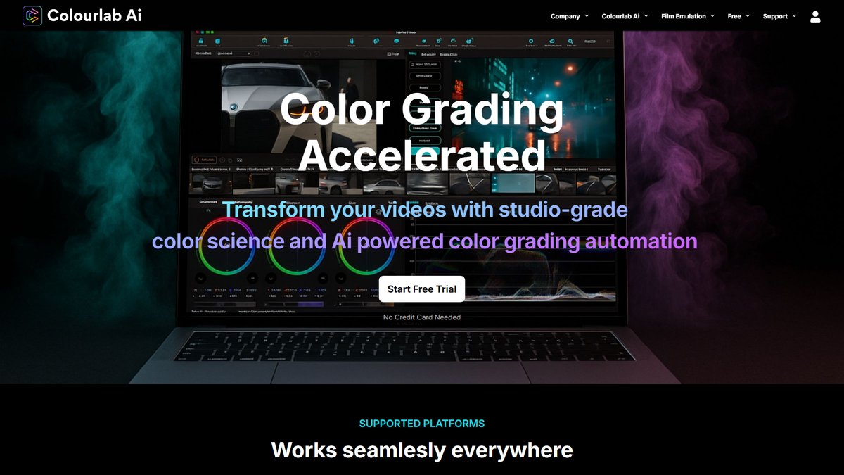 智人AI工具导航 - ColourLab AI | 好莱坞级AI调色软件