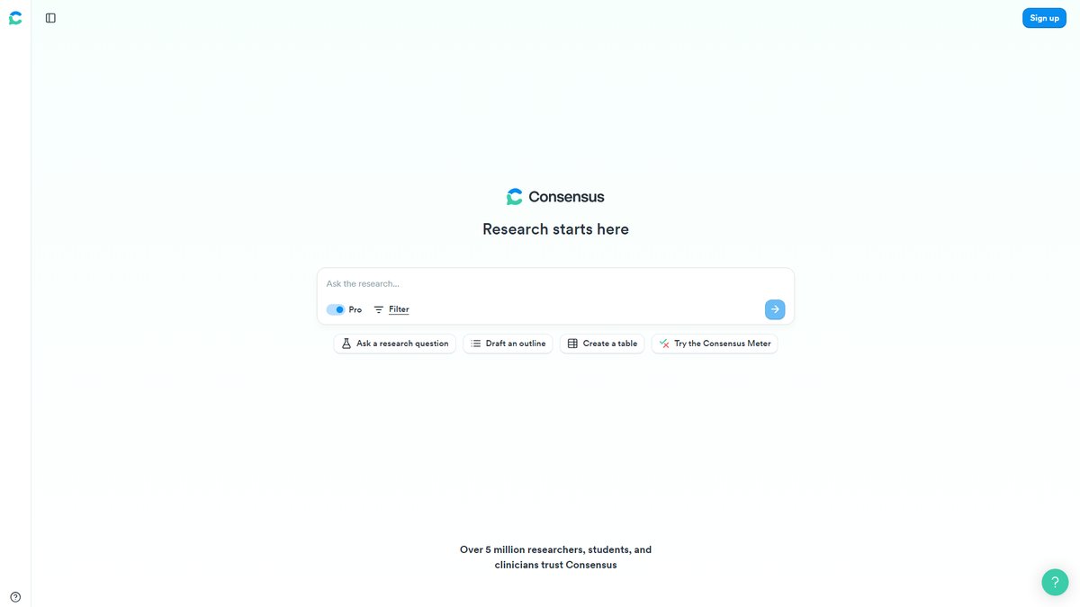 智人AI工具导航 - Consensus AI | AI学术搜索引擎