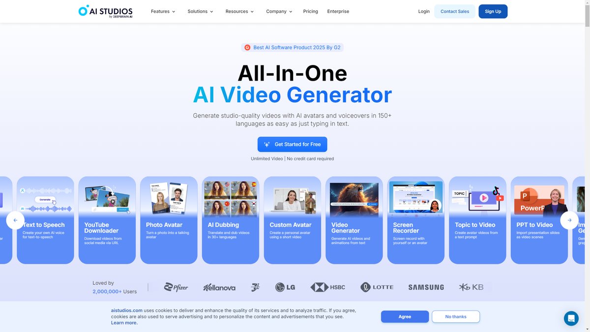 智人AI工具导航 - DeepBrain AI | AI数字人视频生成平台领跑者