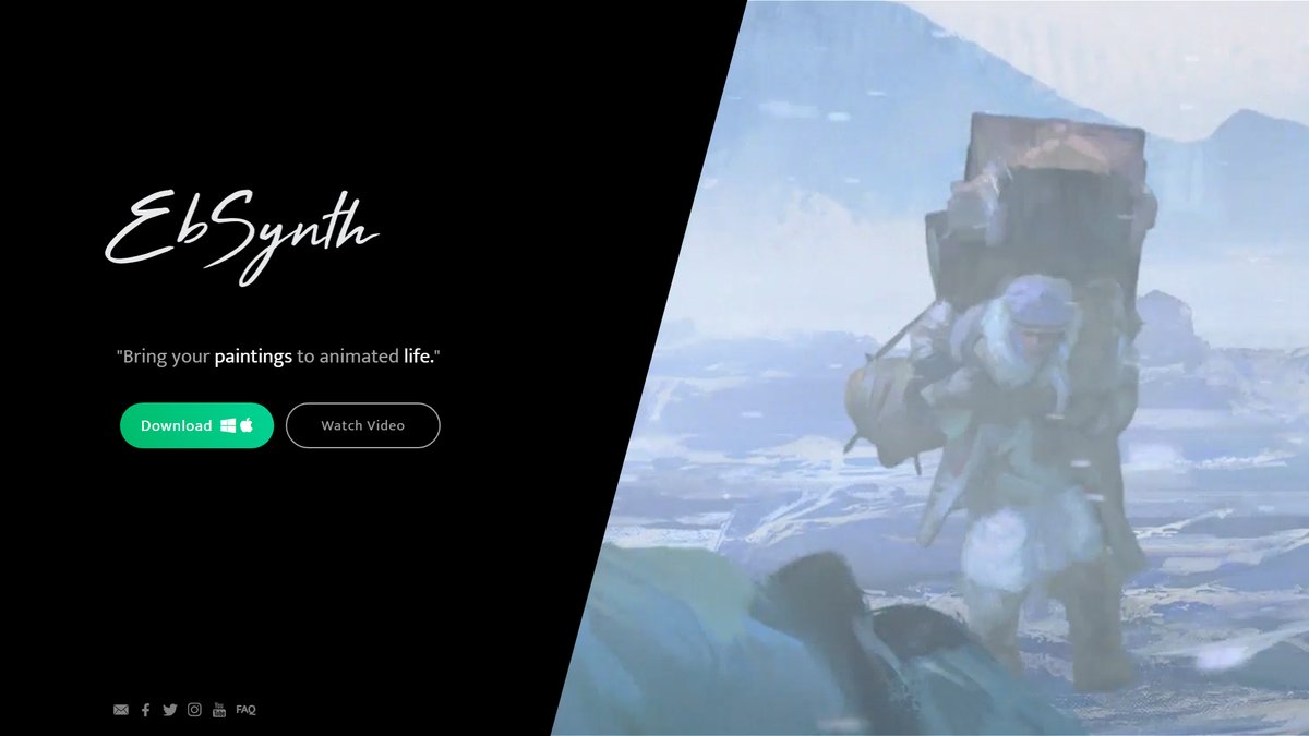 智人AI工具导航 - EbSynth | 视频风格化艺术创作工具