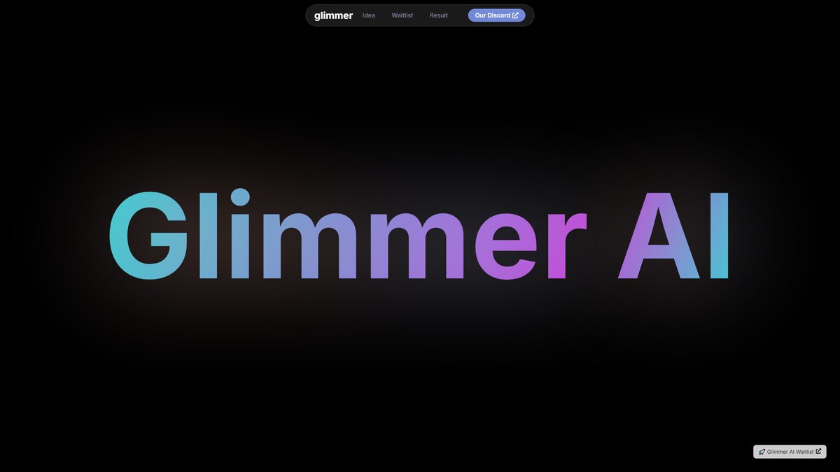智人AI工具导航 - Glimmer AI | 新一代AI演示文稿生成工具