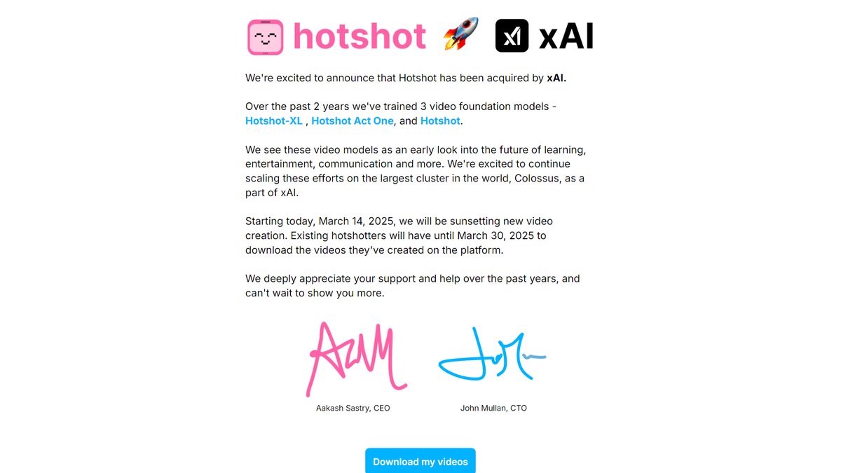 智人AI工具导航 - Hotshot | 已被xAI收购的AI视频生成工具
