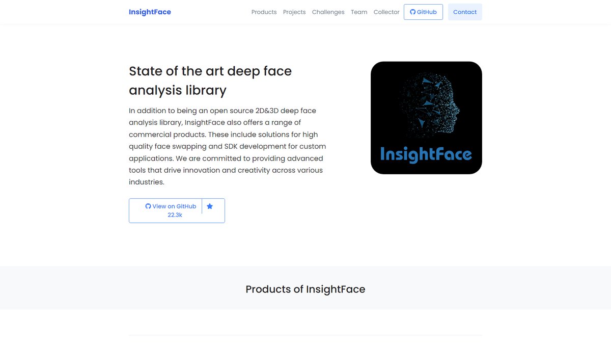 智人AI工具导航 - InsightFace | 开源人脸识别分析工具
