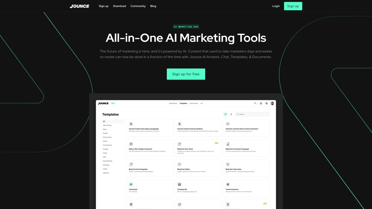 智人AI工具导航 - Jounce AI | 营销文案创作智能助手