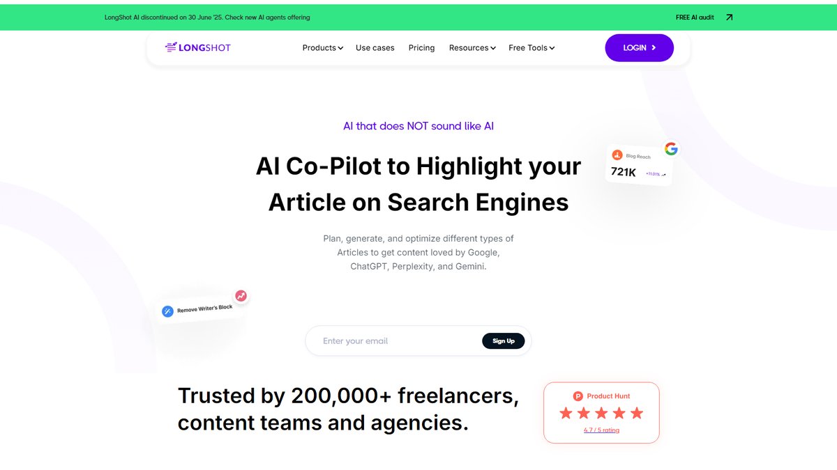 智人AI工具导航 - LongShot AI | 事实驱动的长篇内容创作利器