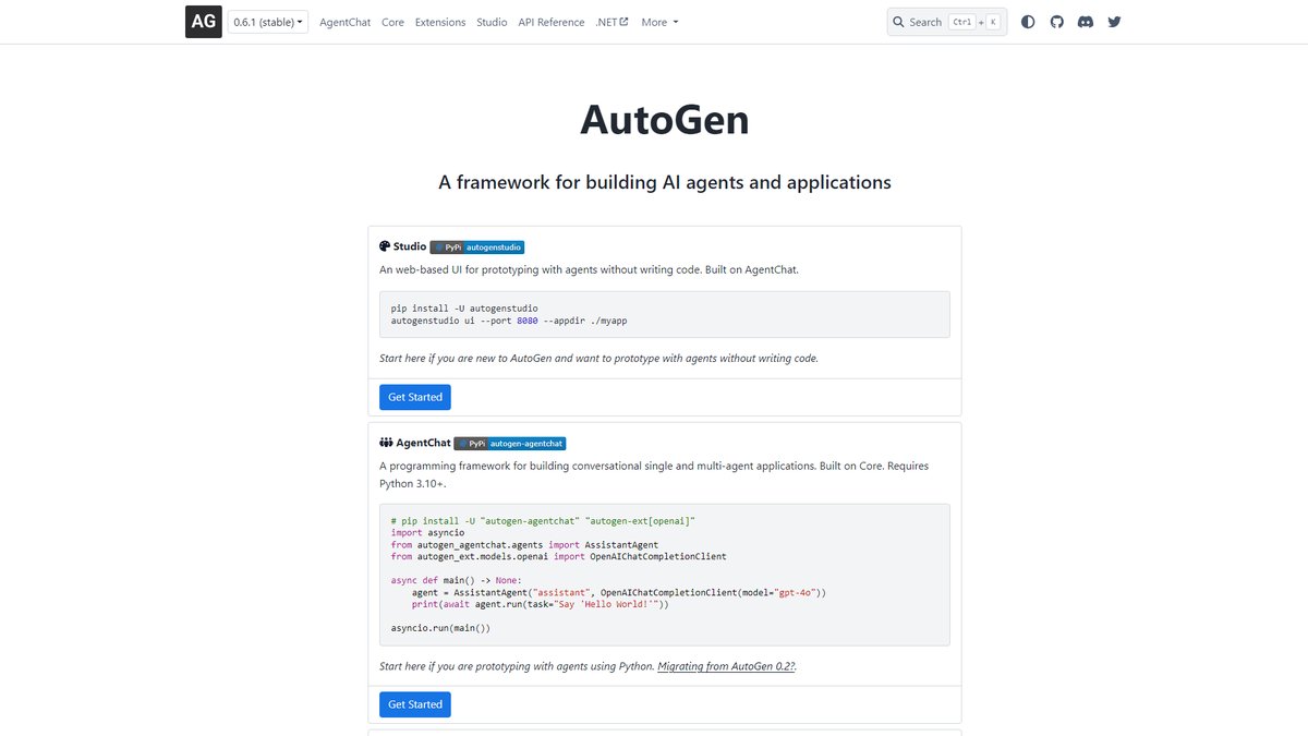 智人AI工具导航 - AutoGen微软多智能体框架 | AI协作编程利器