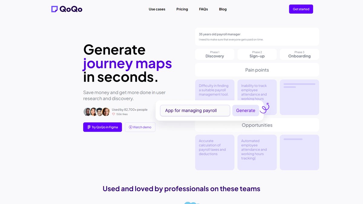 智人AI工具导航 - Qoqo.ai | AI驱动UX设计研究助手