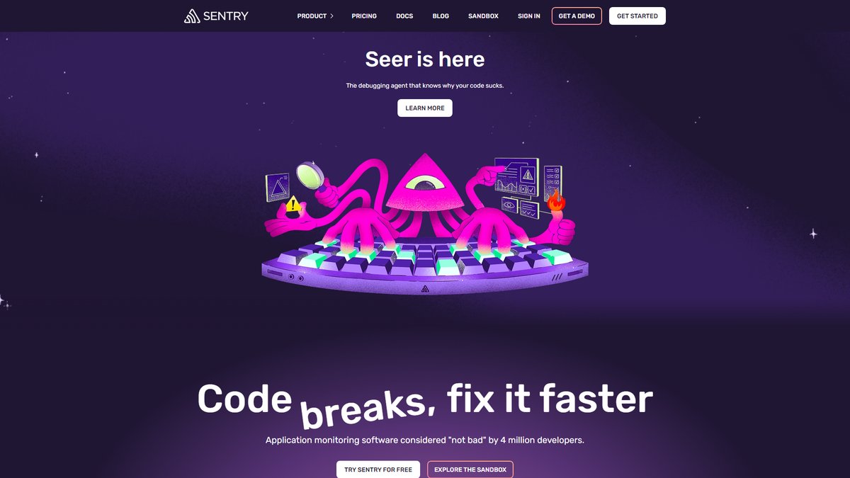 智人AI工具导航 - Sentry AI Autofix | 生产环境智能错误修复助手