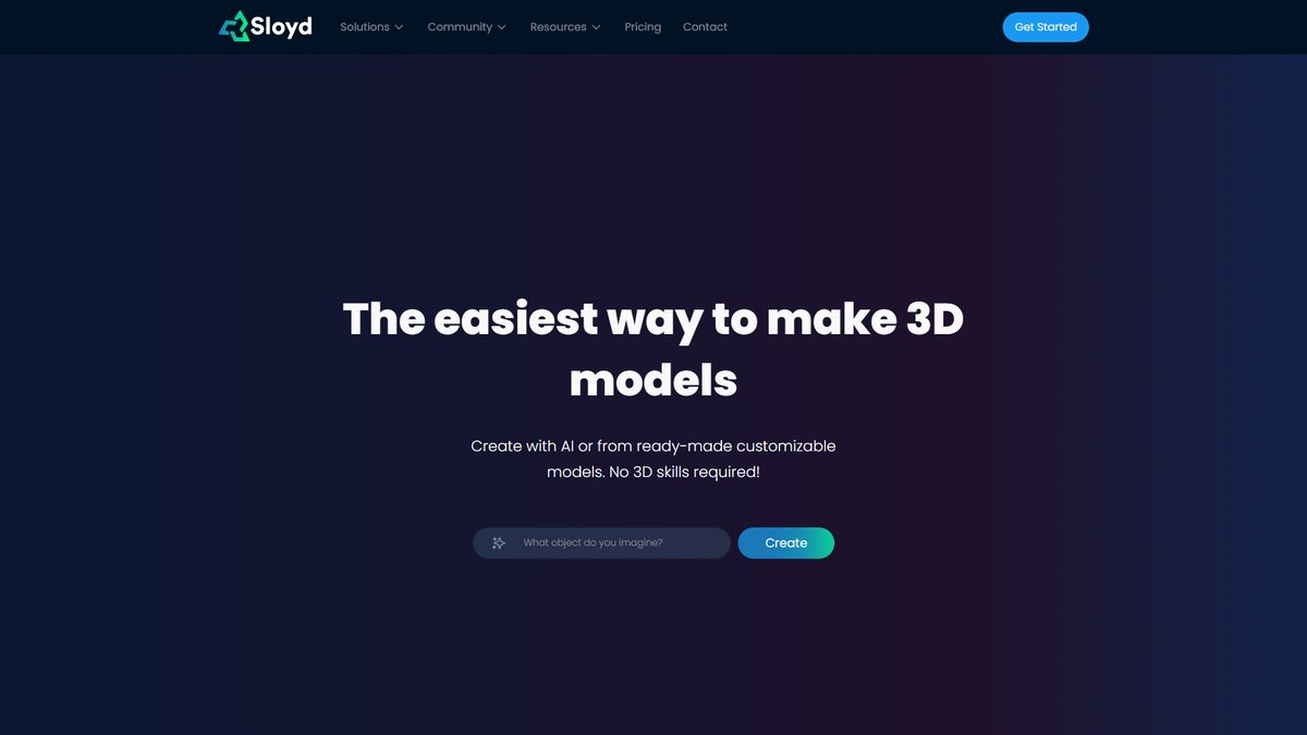 智人AI工具导航 - Sloyd.ai | 游戏级AI 3D模型生成器