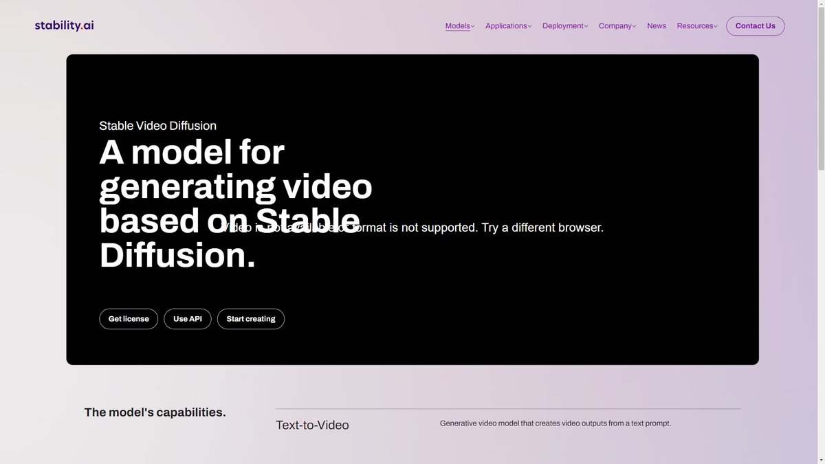 智人AI工具导航 - Stable Video Diffusion | 开源AI视频生成的里程碑之作