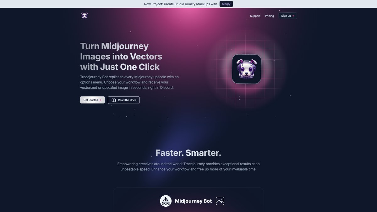 智人AI工具导航 - TraceJourney | Midjourney图像矢量化专业工具
