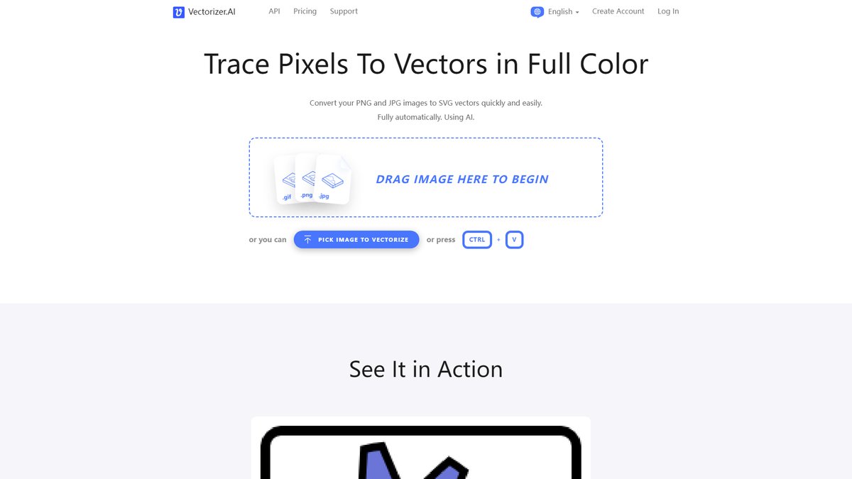 智人AI工具导航 - Vectorizer.AI | AI图像向量化神器