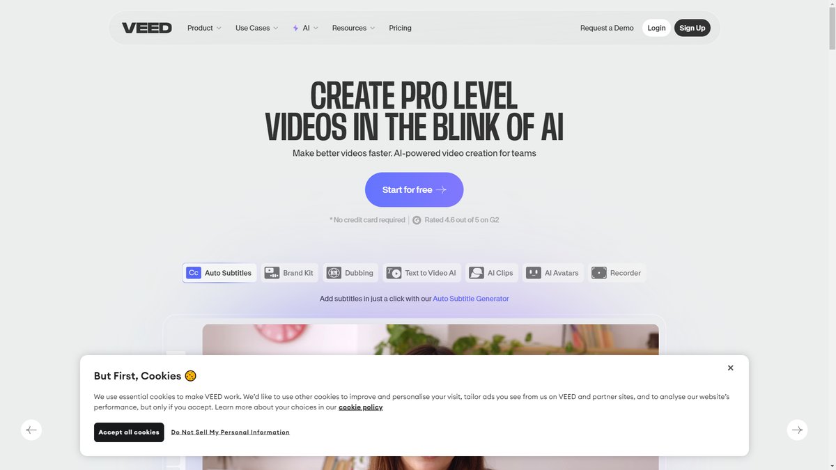 智人AI工具导航 - VEED.IO | 云端AI视频编辑全能平台