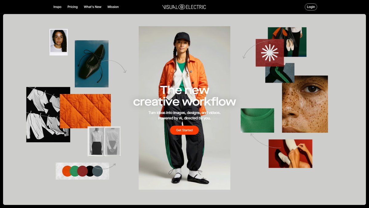 智人AI工具导航 - Visual Electric | 专为设计师的AI图像生成器