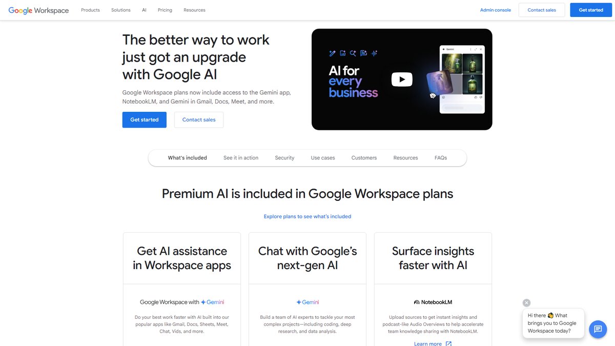 智人AI工具导航 - Google Gemini Workspace | 性价比领先的AI协作平台