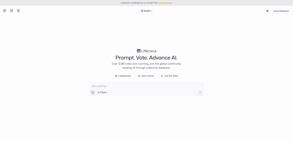 智人AI工具导航 - LMArena | AI模型评估平台