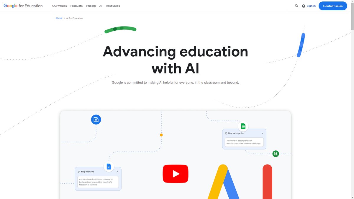 智人AI工具导航 - Google for Education AI | 教育专用AI助手