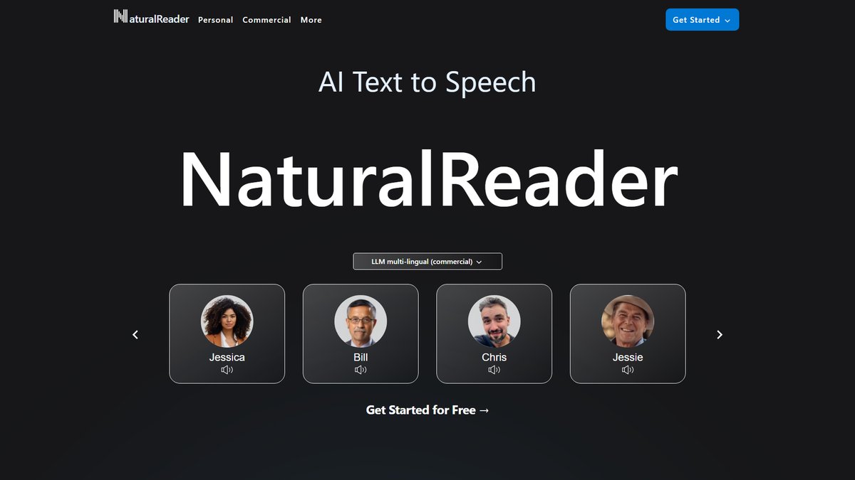 智人AI工具导航 - NaturalReader | AI文本转语音与OCR扫描