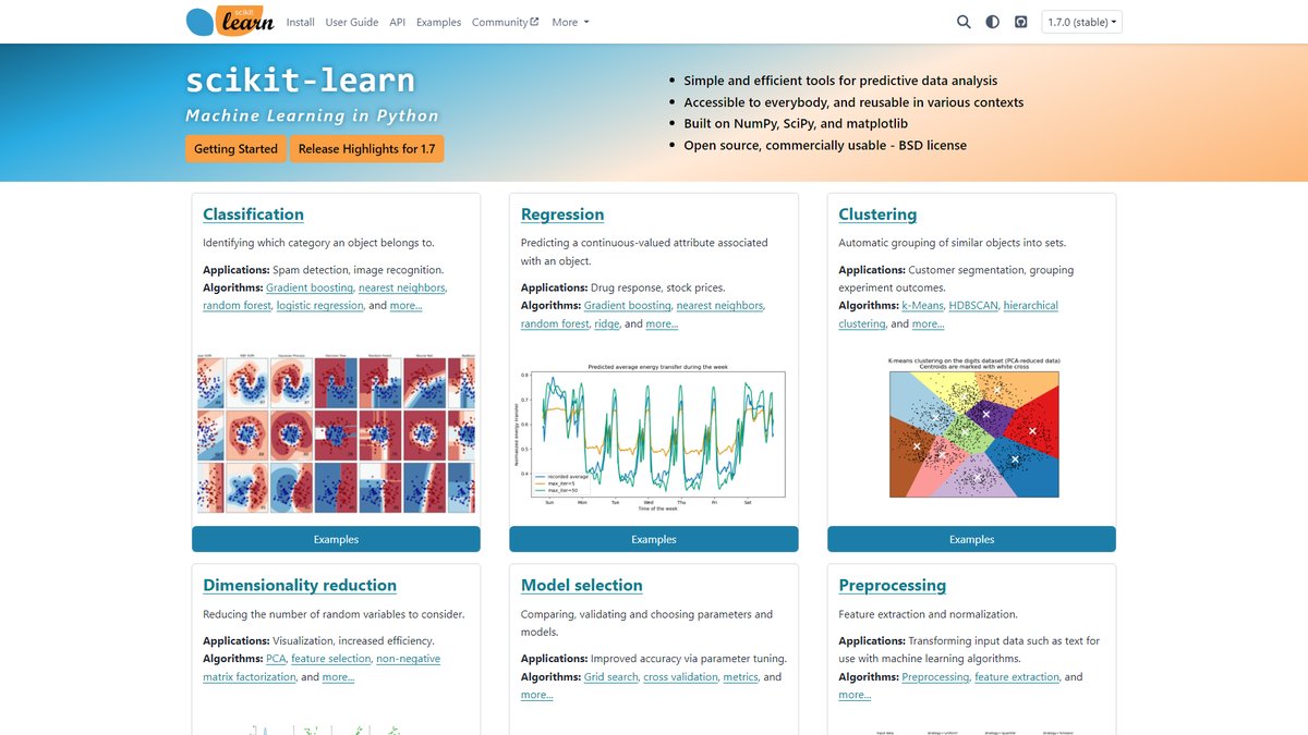 智人AI工具导航 - Scikit-learn | Python机器学习库