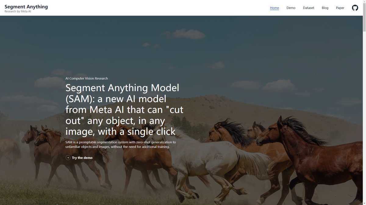 智人AI工具导航 - Segment Anything Model | 零样本图像分割神器