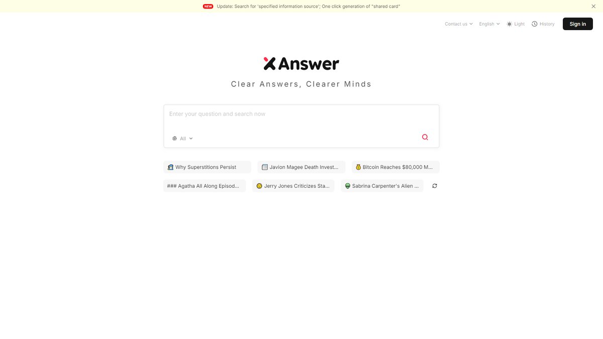 智人AI工具导航 - XAnswer | 自动生成思维导图的免费AI搜索引擎
